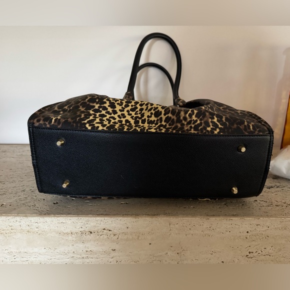 Cavalli Class Cinque Ruched Shopper Bag Leopard Print - Picture 9 of 13